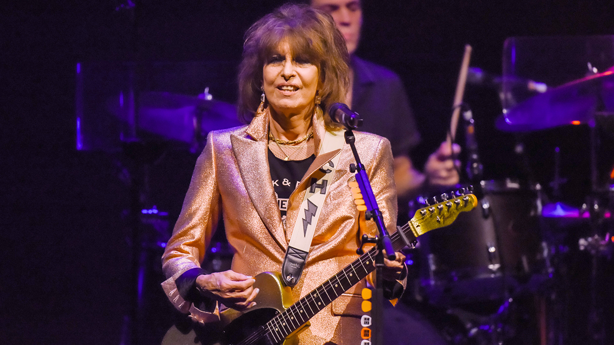 LONDON, ENGLAND - OCTOBER 22: (EXCLUSIVE COVERAGE) Chrissie Hynde of The Pretenders performs at The London Palladium on October 22, 2024 in London, England. (Photo by Robin Little/Redferns for ABA)