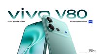 Vivo V80 in text above the phone from the front and back