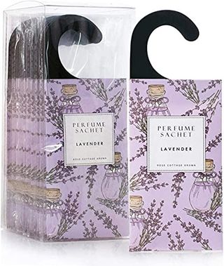 Rose Cottage Large 12 Packs Lavender Hanging Closet Deodorizer Air Freshener Long Lasting Scented Sachets Smell Goods for House