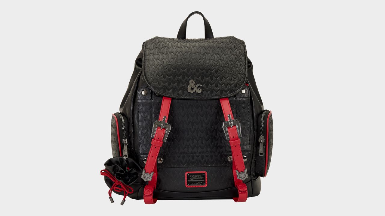 Dungeons &amp; Dragons Loungefly Full-Size Backpack on a plain background