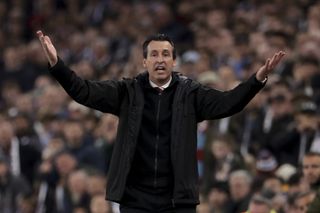 Aston Villa boss Unai Emery could do nothing but watch on at Villa Park on Tuesday