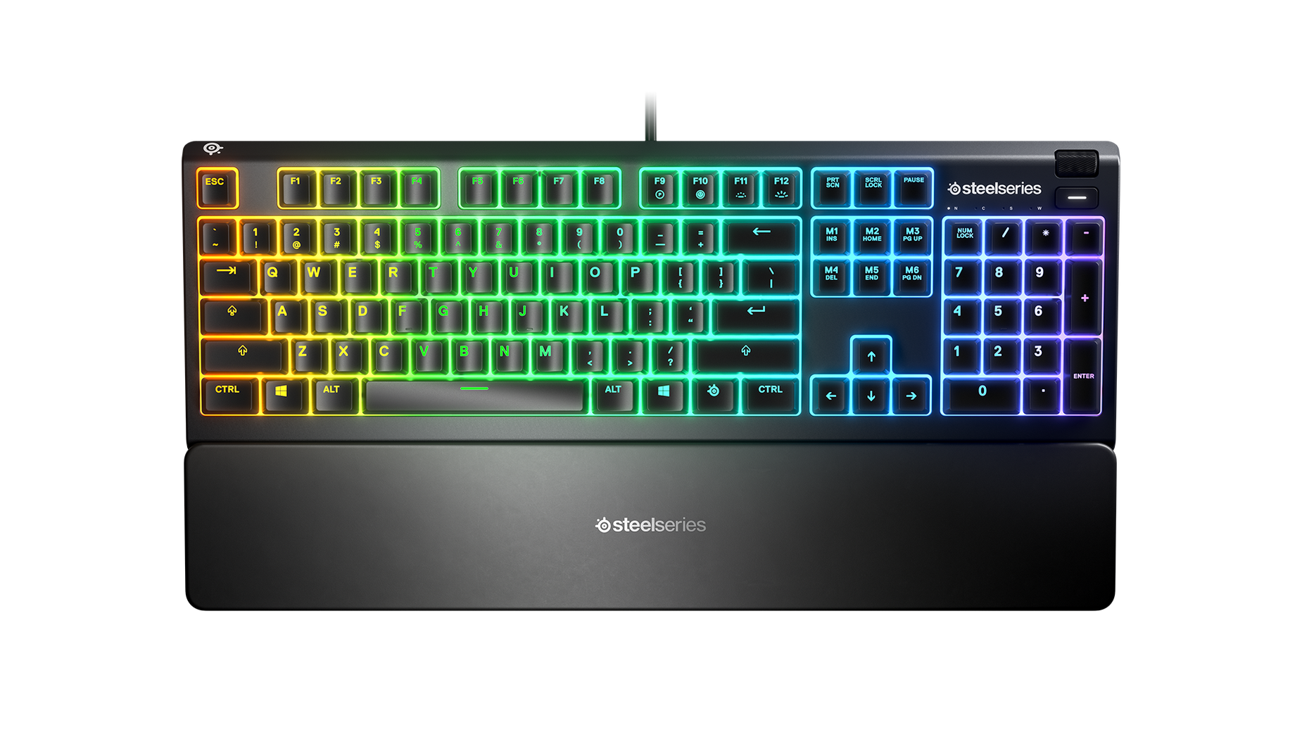 SteelSeries Apex 3, gaming keyboard on a white background