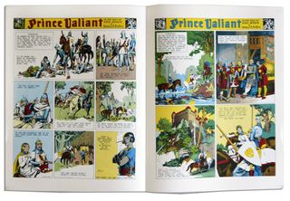 Two pages from Prince Valiant comic book.
