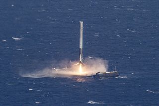 Falcon 9 Ocean Landing Image 