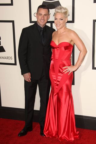 Carey Hart And Pink At The Grammys 2014