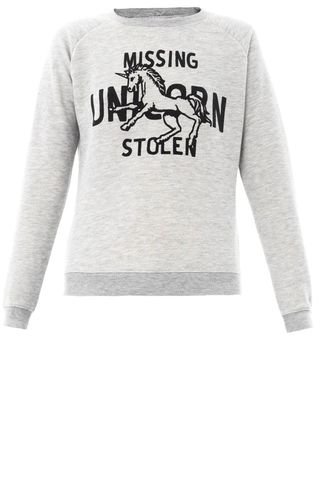 Zoe Karssen Missing Unicorn Print Sweatshirt, £95
