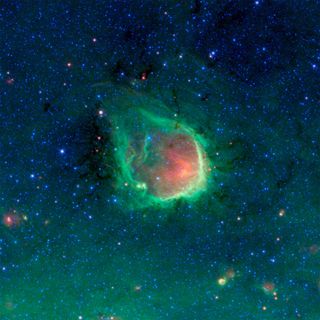 glowing green nebula