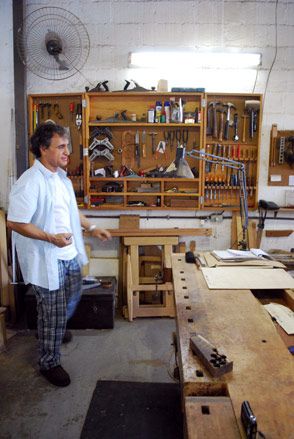 Fernando Mendes de Almeida, one half of Mendes-Hirth, in his studio in Rio de Janeiro