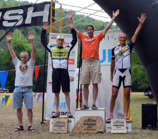 Men's 50+ podium at Syllamo's Revenge