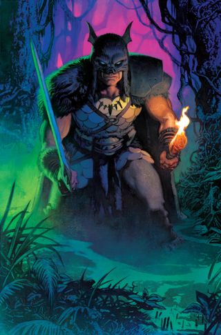 A cover for Batman the Barbarian