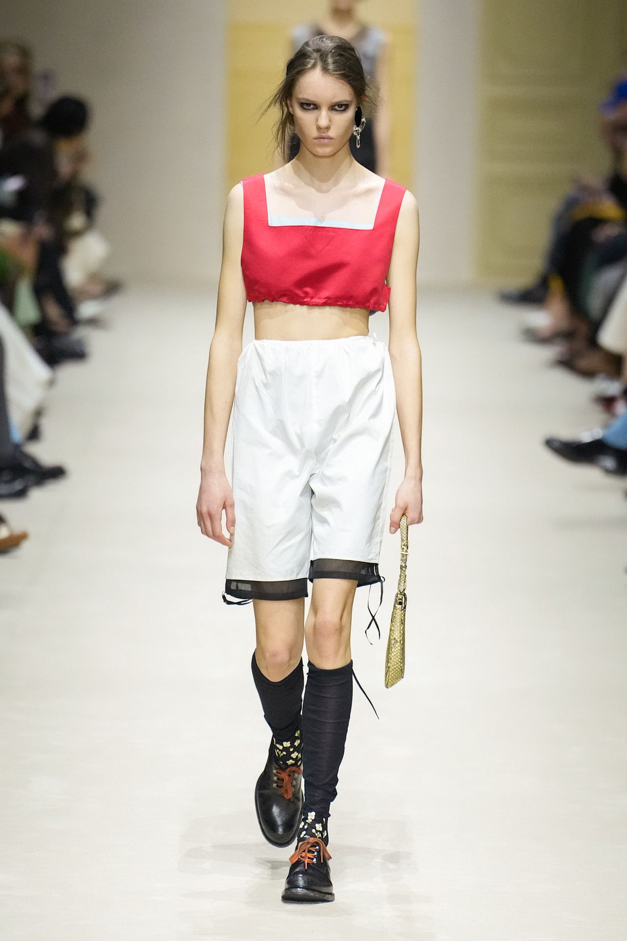 A runway look from the Prada Fall 2026 collection