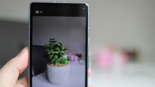 Google Pixel 7a camera phone app being used