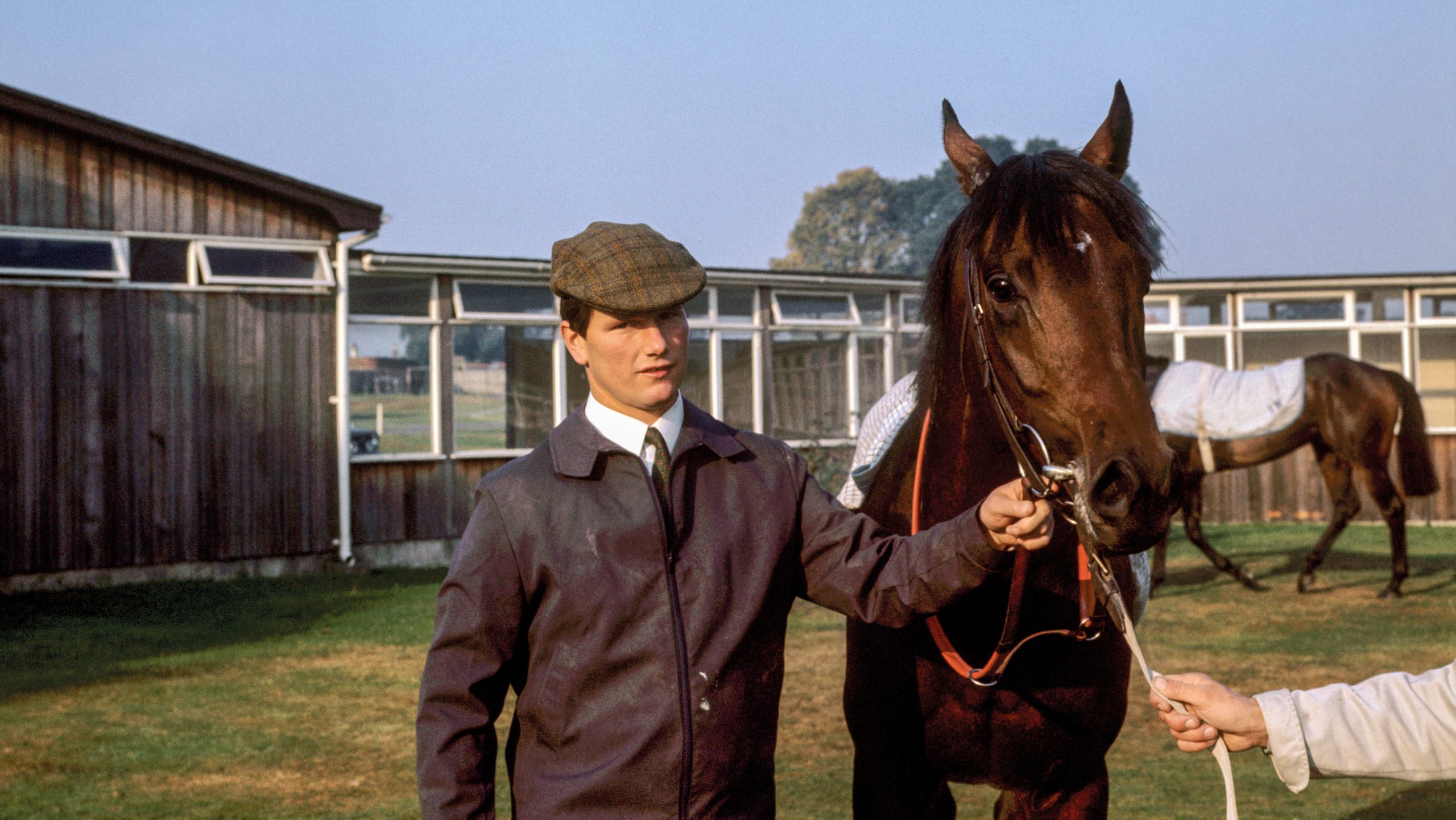 'Mill Reef', with trainer, Ian A Balding at Newbury.