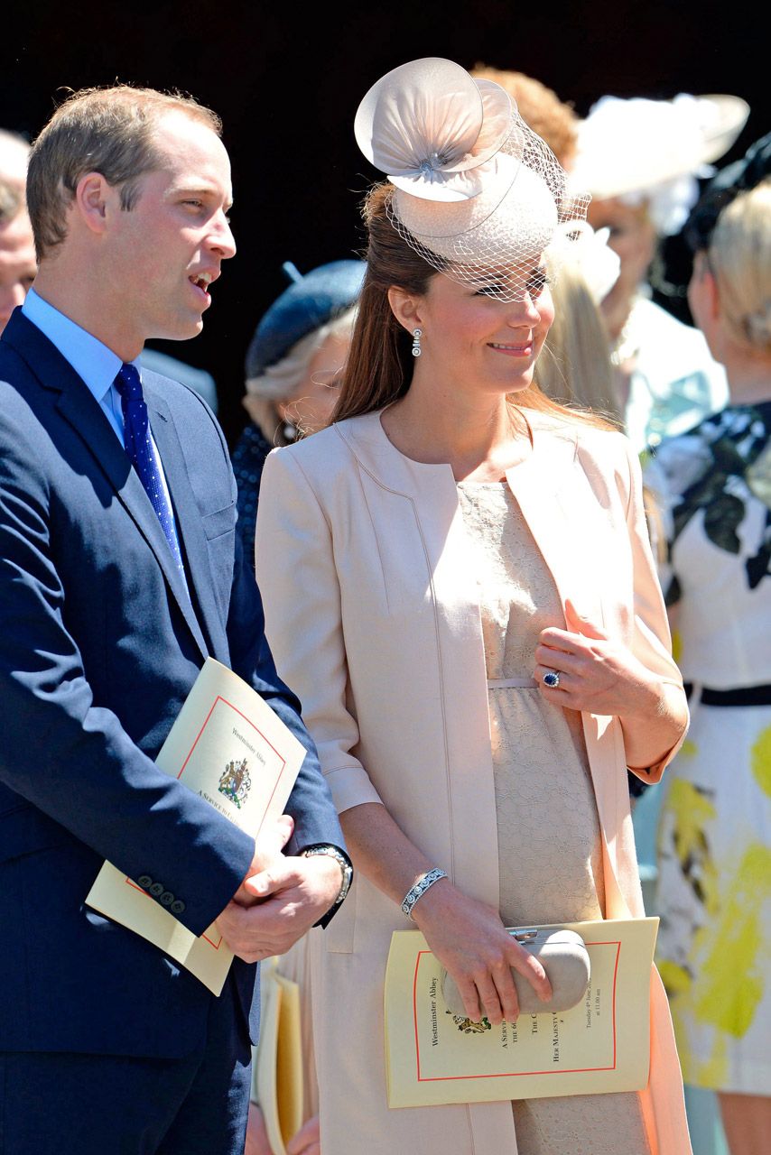 Kate Middleton Dresses Baby Bump In Jenny Packham At Queen&#039;s Coronation Service