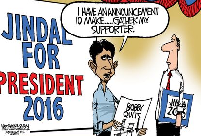 Editorial cartoon U.S. Bobby Jindal 2016