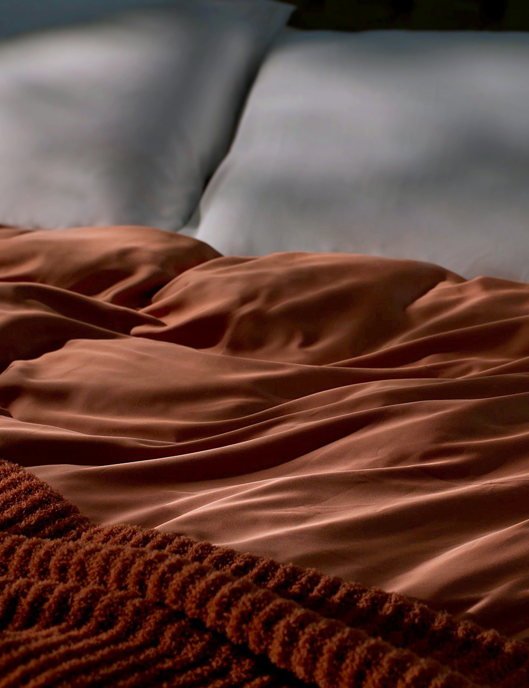 Terracotta bamboo viscose bedding