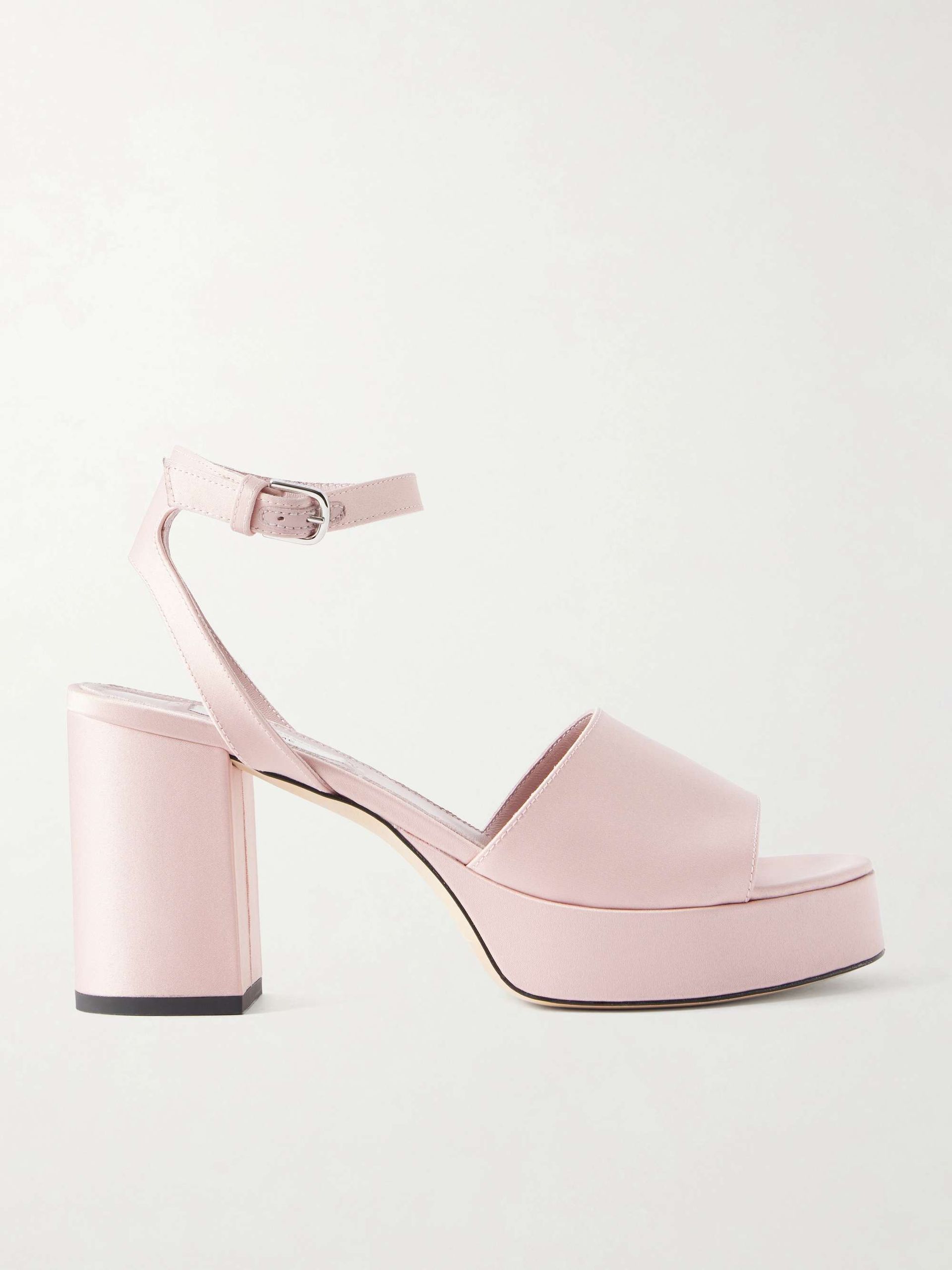 Satin Platform Sandals