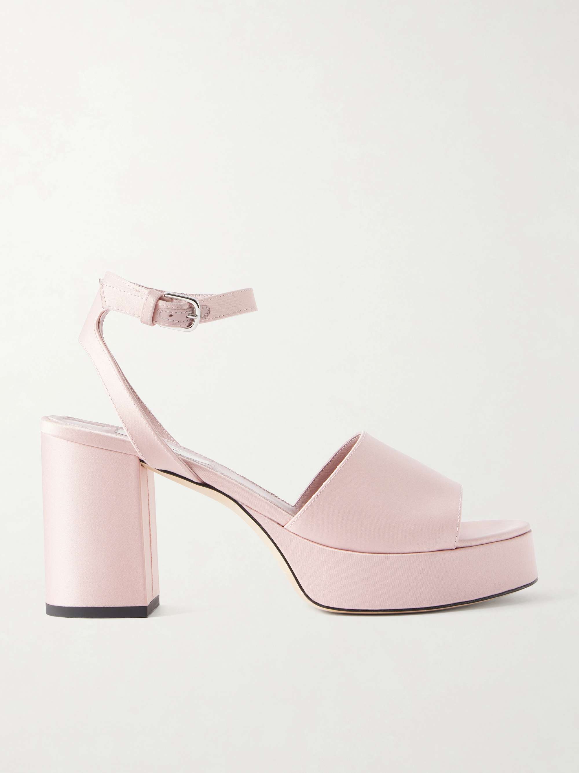 Satin Platform Sandals