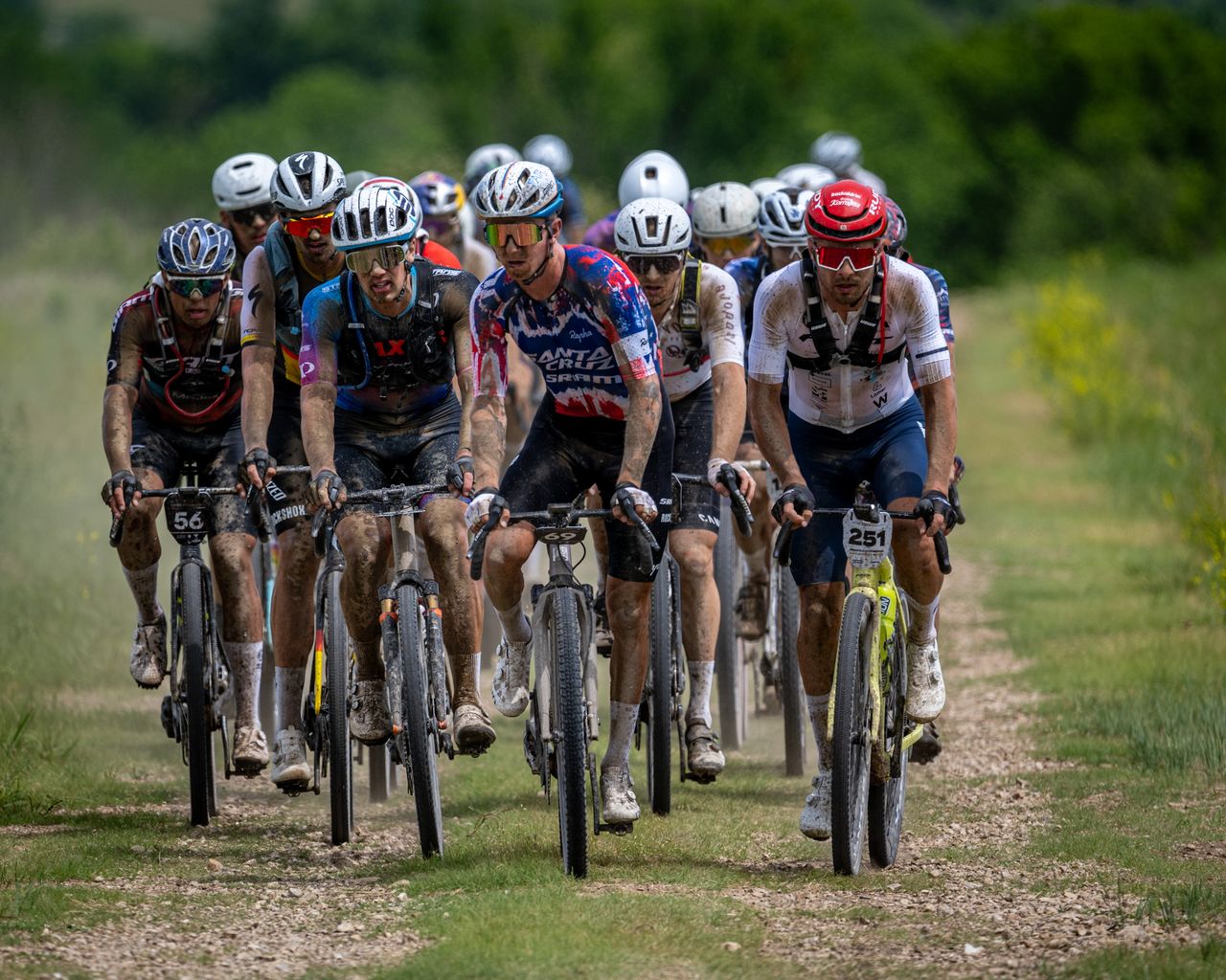 Unbound Gravel 200 men's pro race 2024