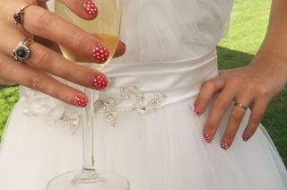 Wedding nail art - going dotty