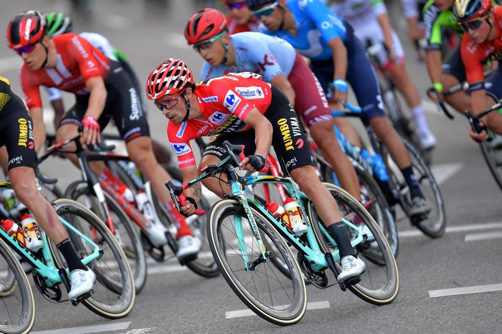 Overall winner Primoz Roglic (Jumbo-Visma) on the final stage of the 2019 Vuelta a España