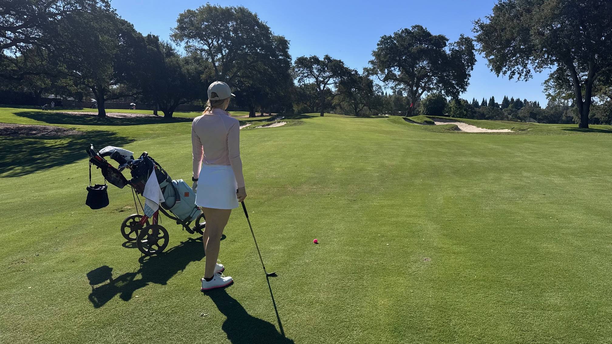 Lauren Katims visualising a shot