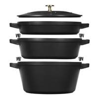 Staub Stackable Cast Iron Set: $499 at Zwilling