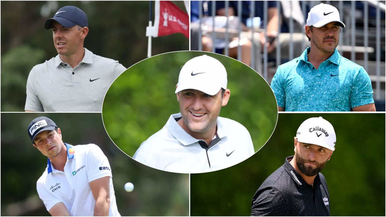 An image of Scottie Scheffler, Brooks Koepka, Rory McIlroy, Jon Rahm and Viktor Hovland 