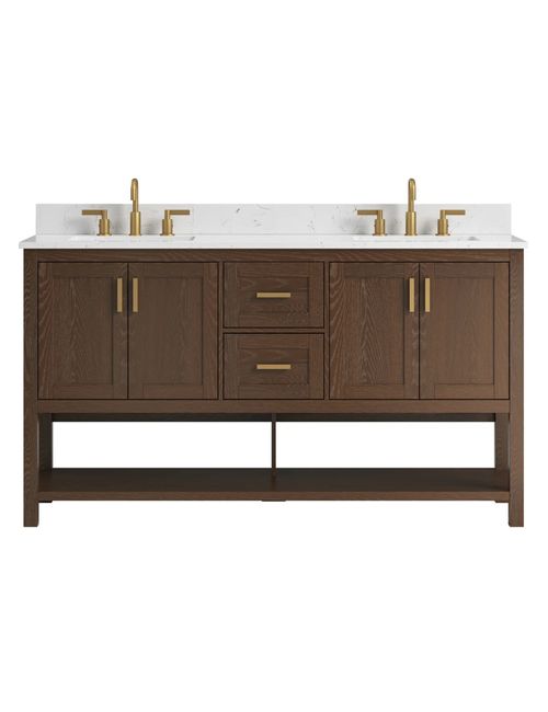 Latitude Run&reg; Aastha Freestanding Walnut Bathroom Vanity