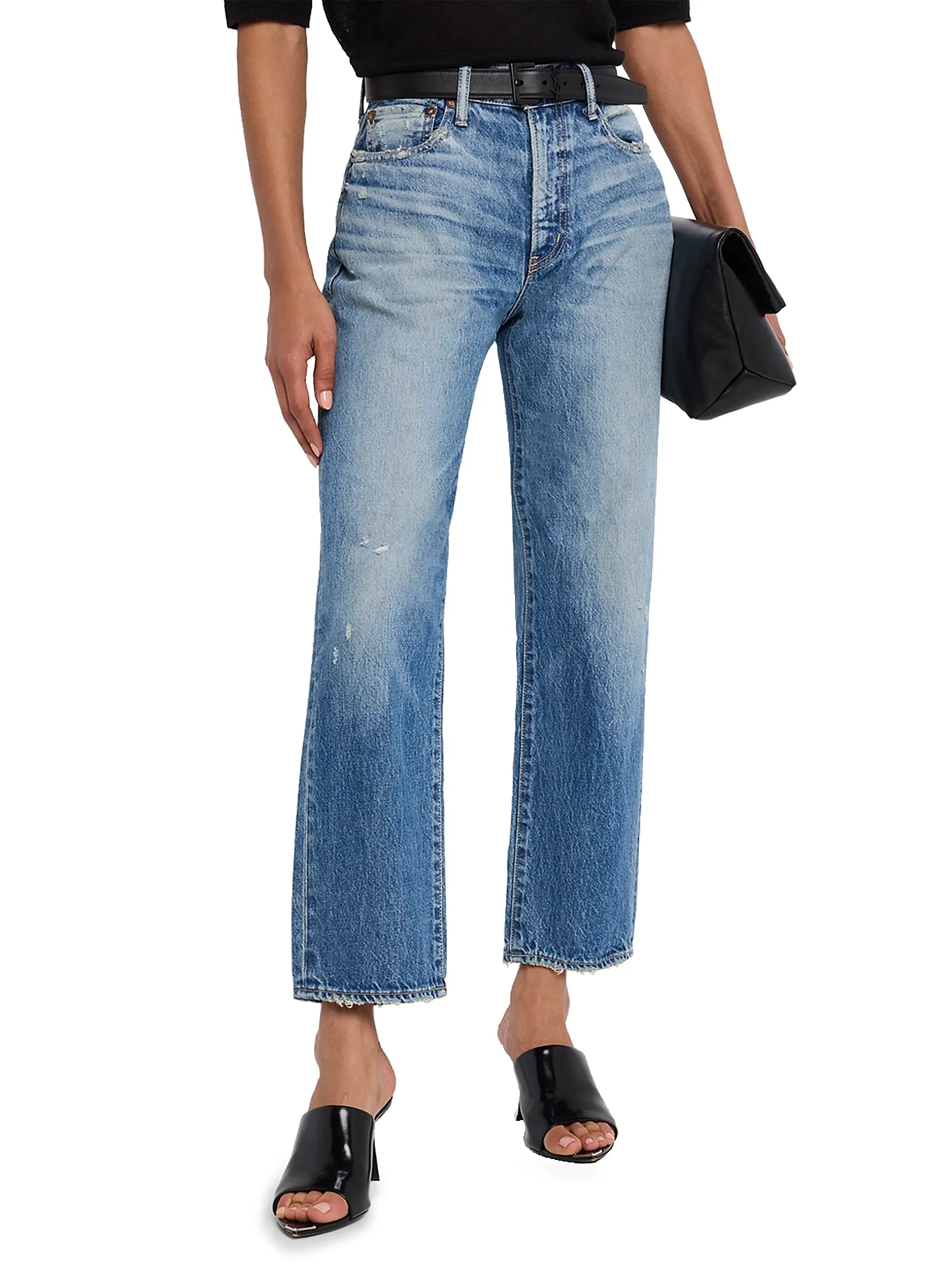 Moussy Vintage, Quogue Mid-Rise Distressed Boyfriend Jeans