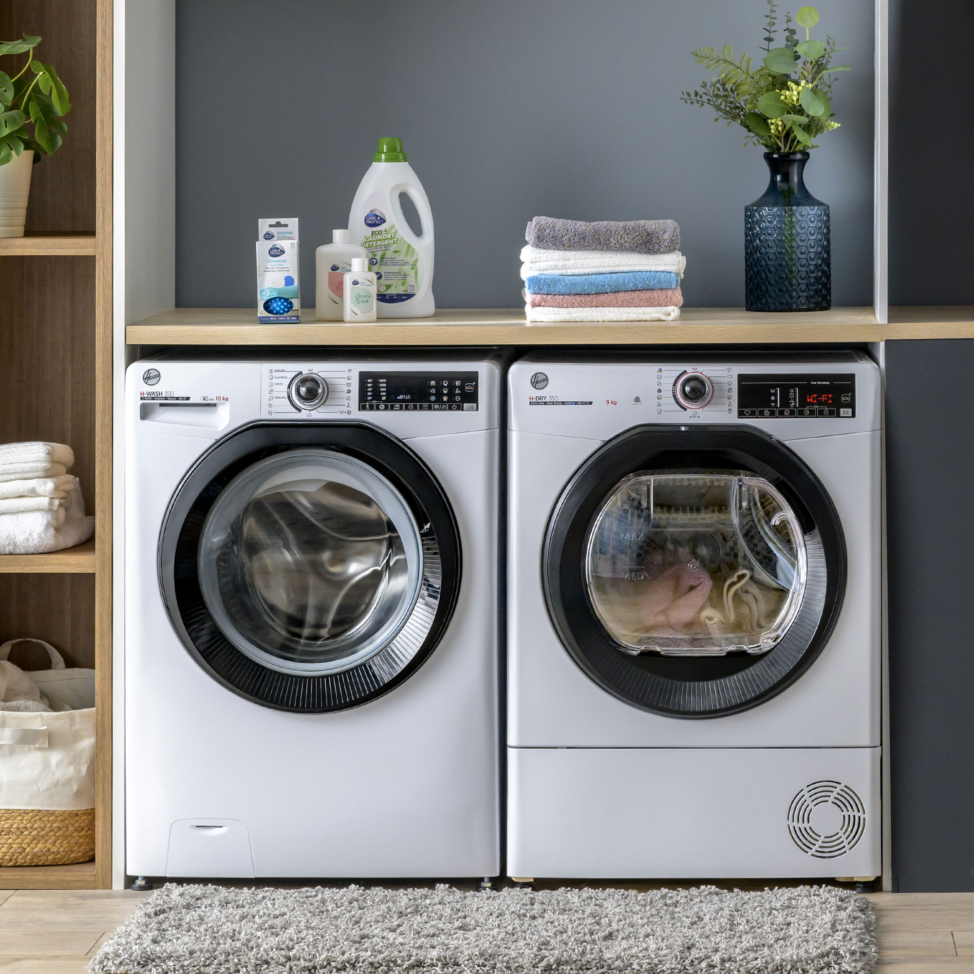Hoover washer and dryer in utility room