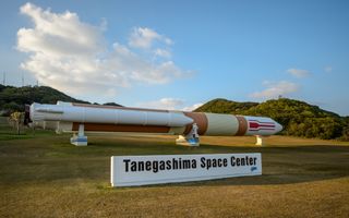 H-II Rocket Model on Display at Tanegashima Space Center