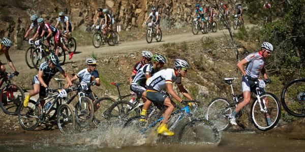 Andy Eyring passing during the river crossing