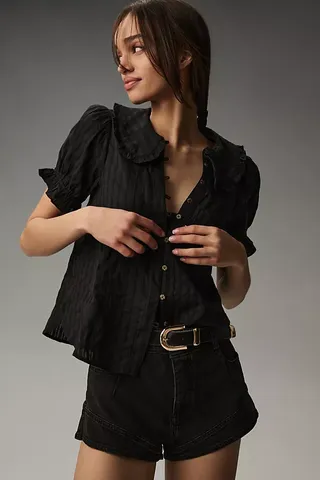 Pilcro Puff-Sleeve Blouse