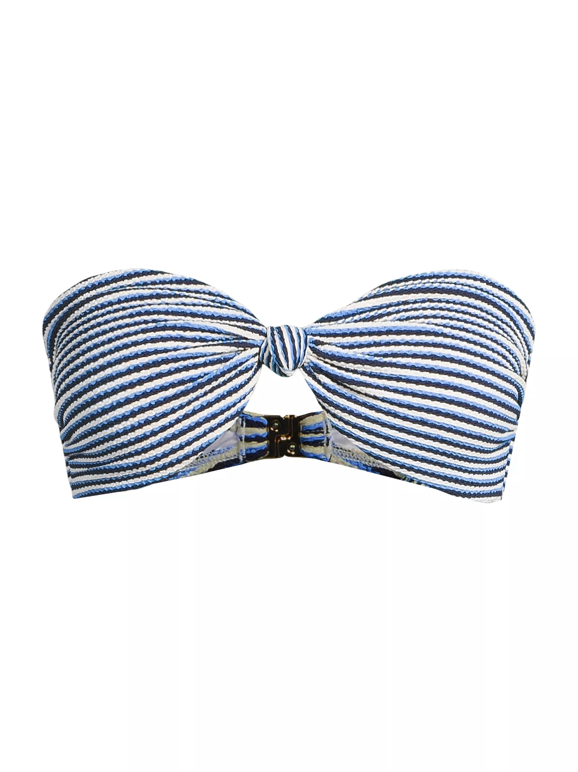 Striped Bandeau Bikini Top