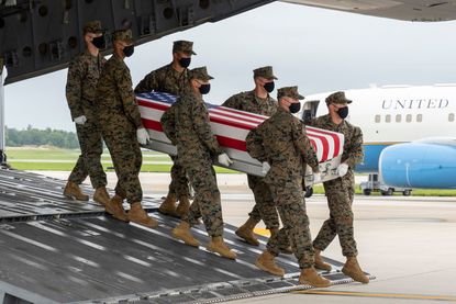 Remains of Sgt. Nicole Gee arrive at Dover Air Base