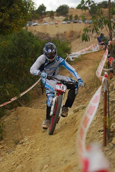 Shaun O'Connor sticks the high line after the cross country bridge.