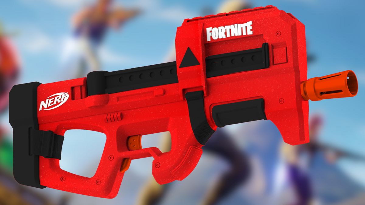 Nerf Fortnite Compact SMG Motorized Ultra Red Wrap Dart Blaster