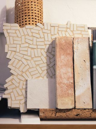 Studio Irvine’s ‘P-saico’ mosaic tiling for Mosaico+ among material samples
