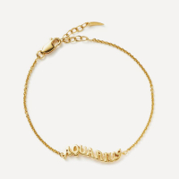 Missoma 18ct Gold-Plated Vermeil Silver Aquarius Zodiac Pendant Bracelet: £95