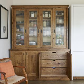 ribbed glass kitchen dresser cupboards