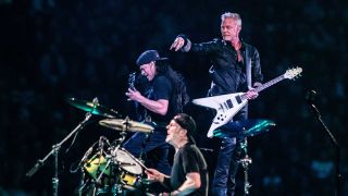 Metallica onstage at the Amsterdam ArenA