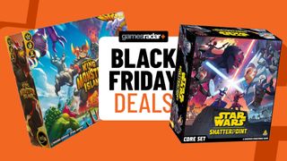 King of Monster Island and Star Wars: Shatterpoint beside a 'Black Friday deals' badge