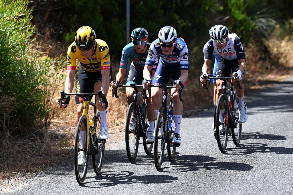 Rohan Dennis drives the attack of stage 2 at the Tour Down Under
