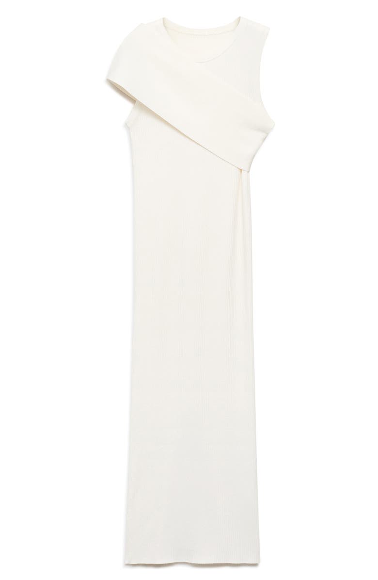 Asymmetric Knit Midi Dress