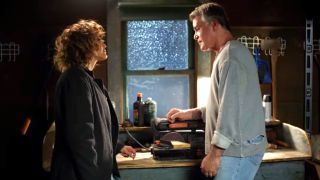 Jennifer Lopze and Ray Liotta sharing a scene in Shades of Blue