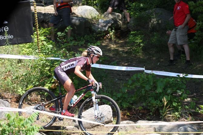 Emily Batty (Trek Factory Racing) on her way to a win