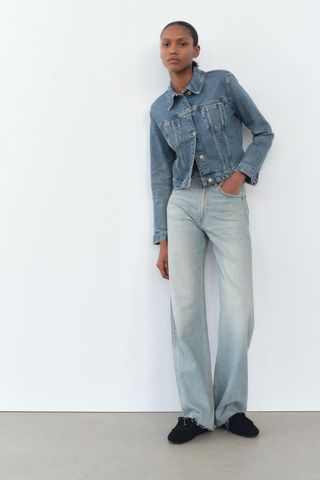 Full Length Trf High Rise Wide Leg Jeans