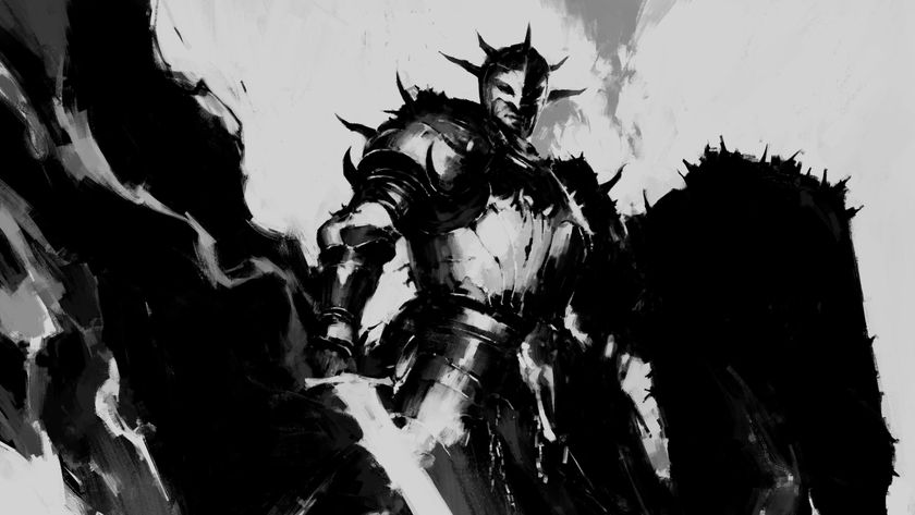 Key art from Diablo 5 showing a the new character class, the Plague Knight