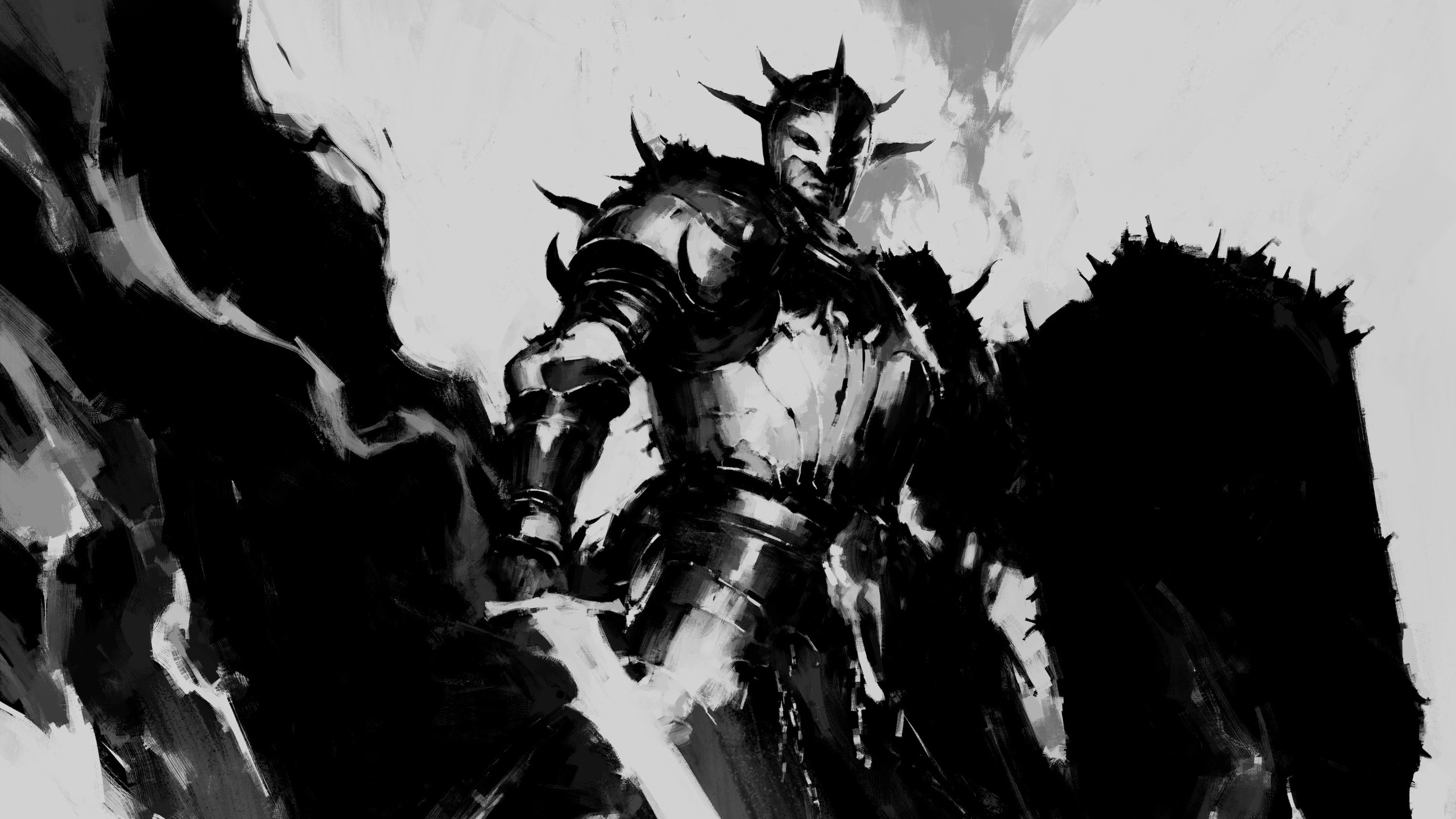 Key art from Diablo 5 showing a the new character class, the Plague Knight